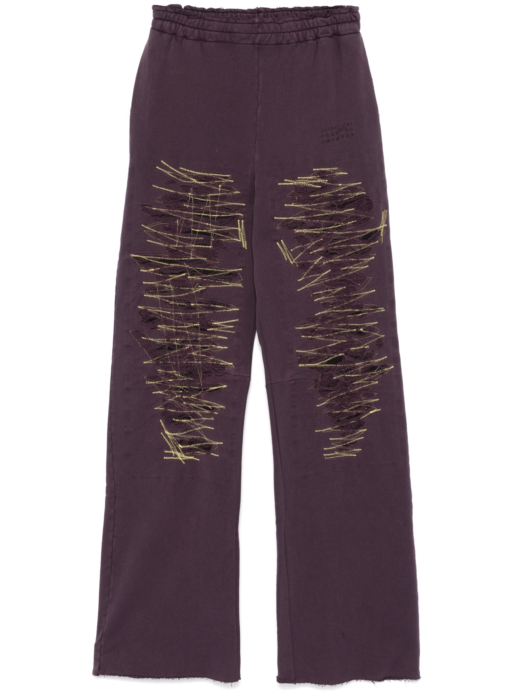 Contrasting Distressed Sweatpants M