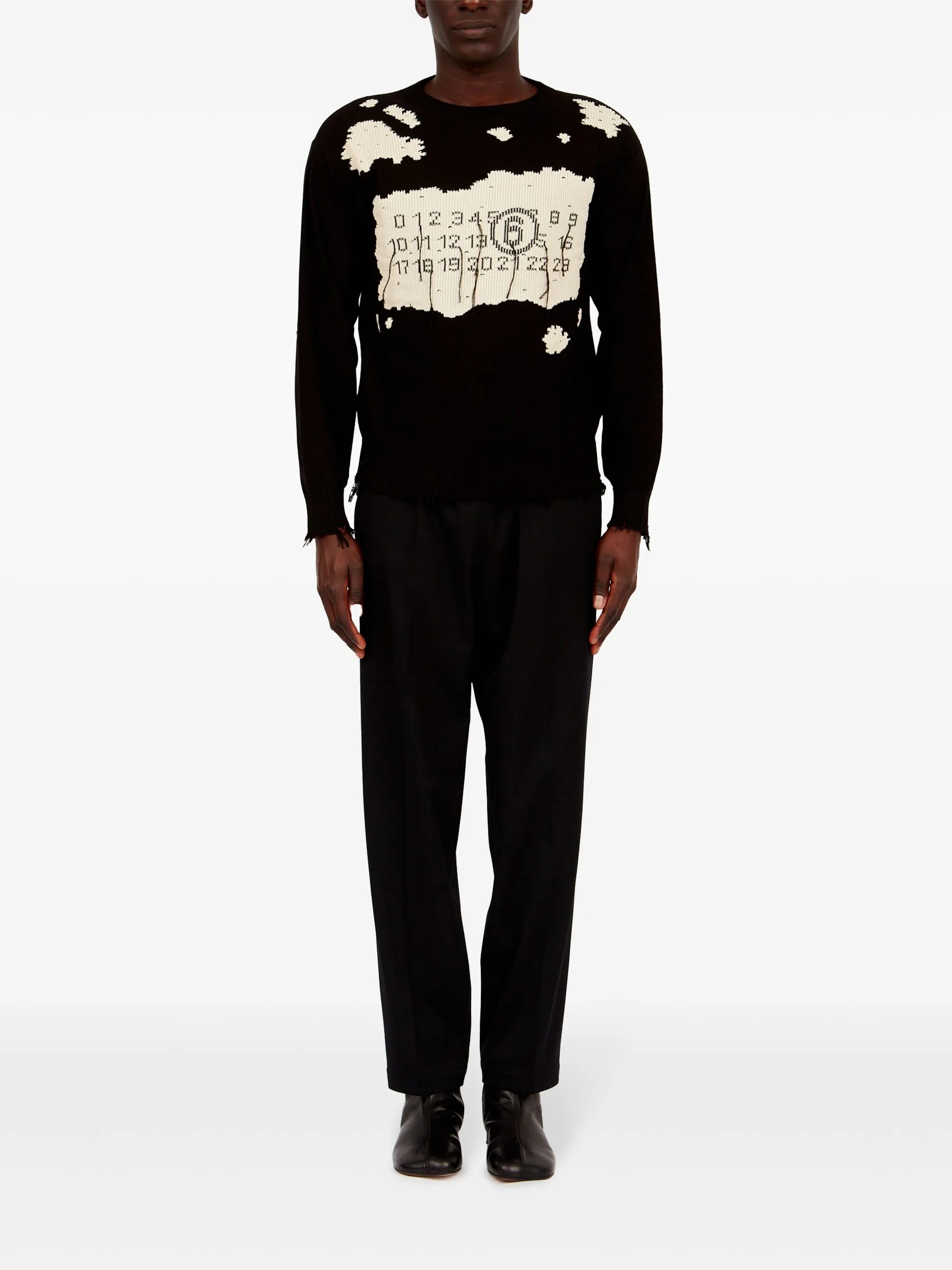 Contrasting Graphic Sweater
