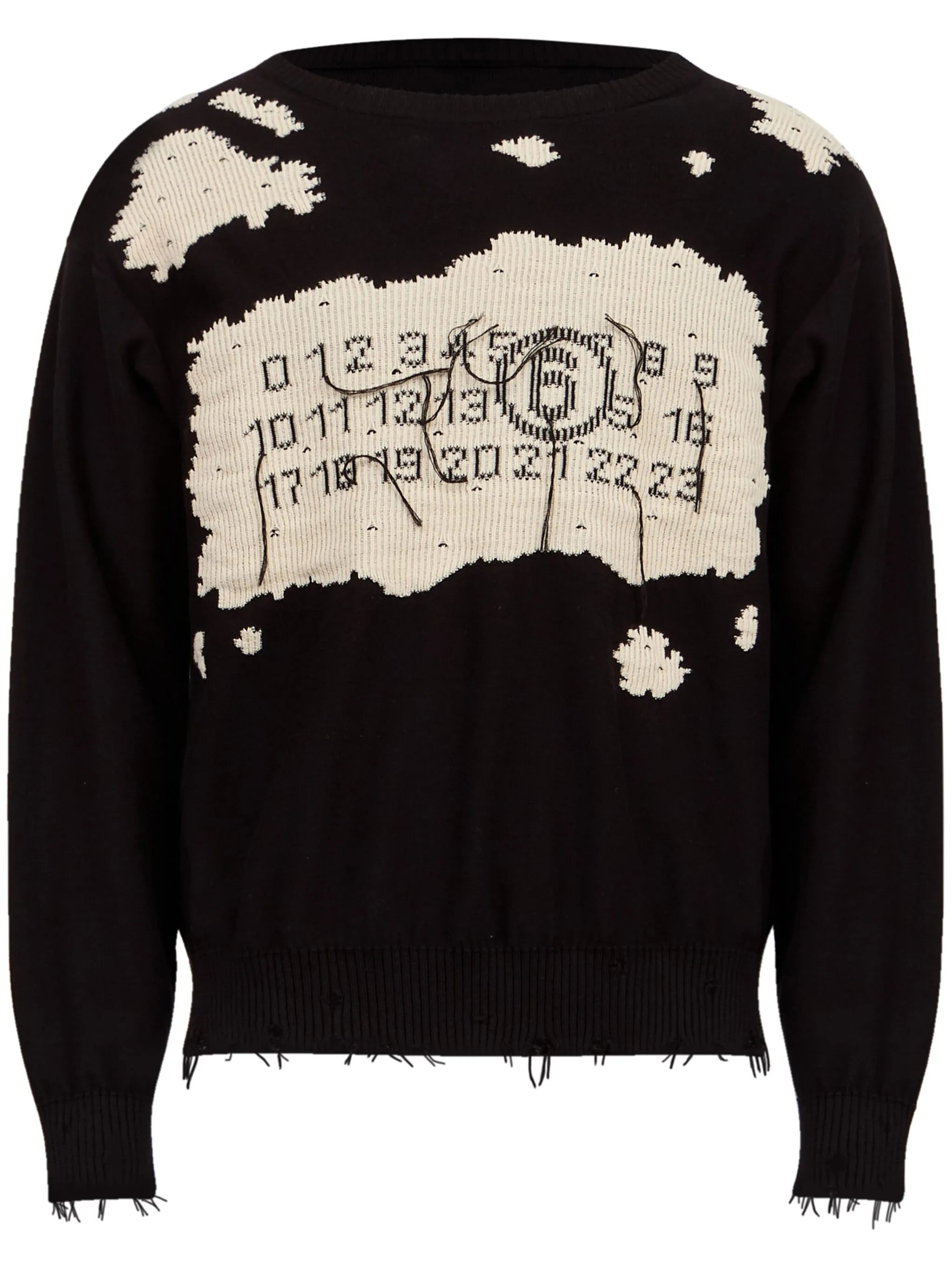 Contrasting Graphic Sweater