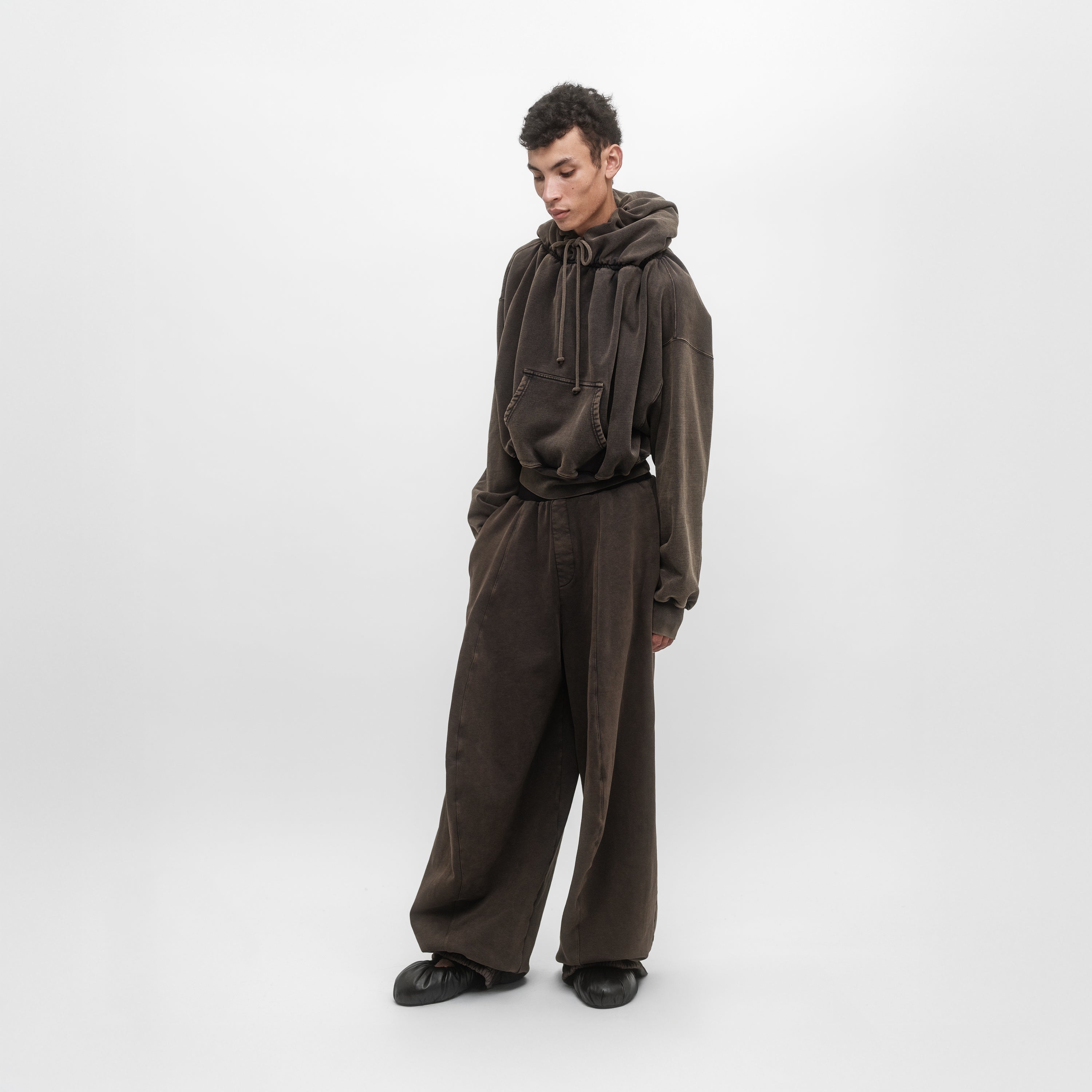 Gathered Cropped Hoodie M