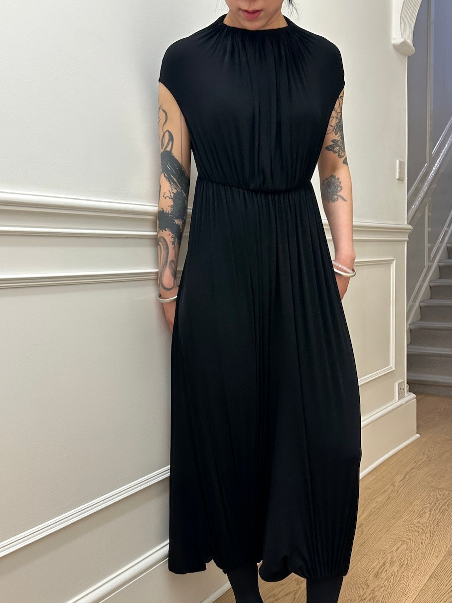 Gathered Neck Fuseau Dress