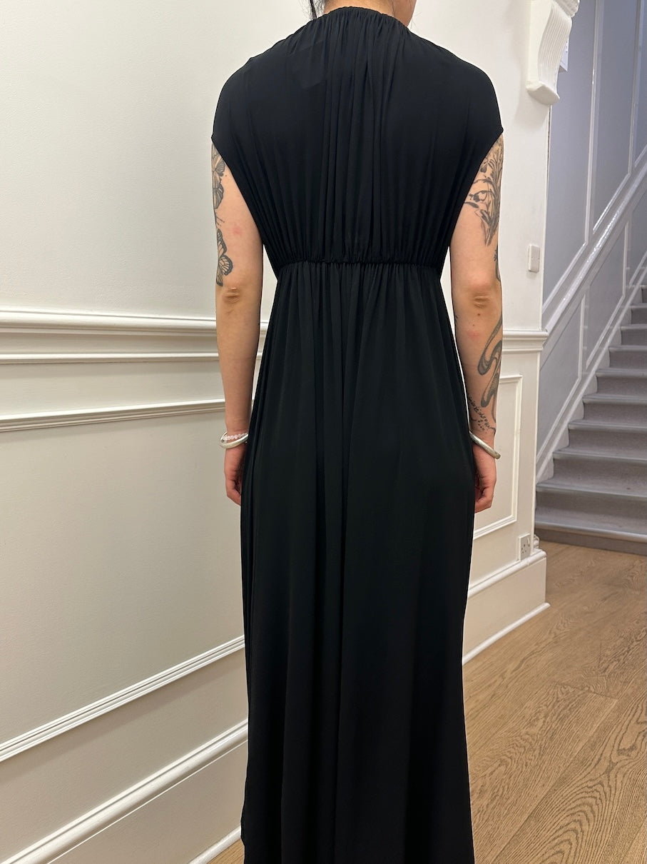 Gathered Neck Fuseau Dress