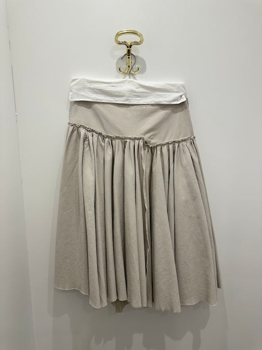 Gathered Pleated Skirt