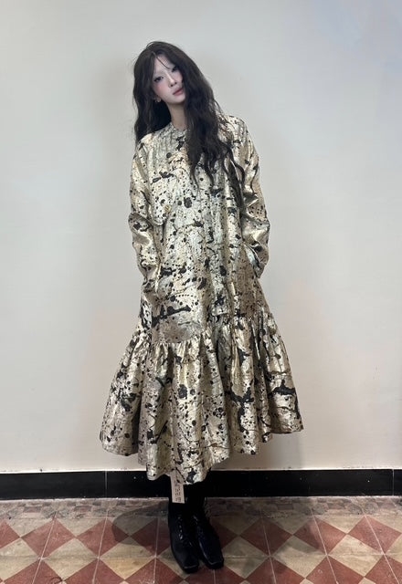 A405 Pleated Hem Coat