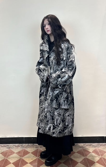 C530 Abstract Thread Coat