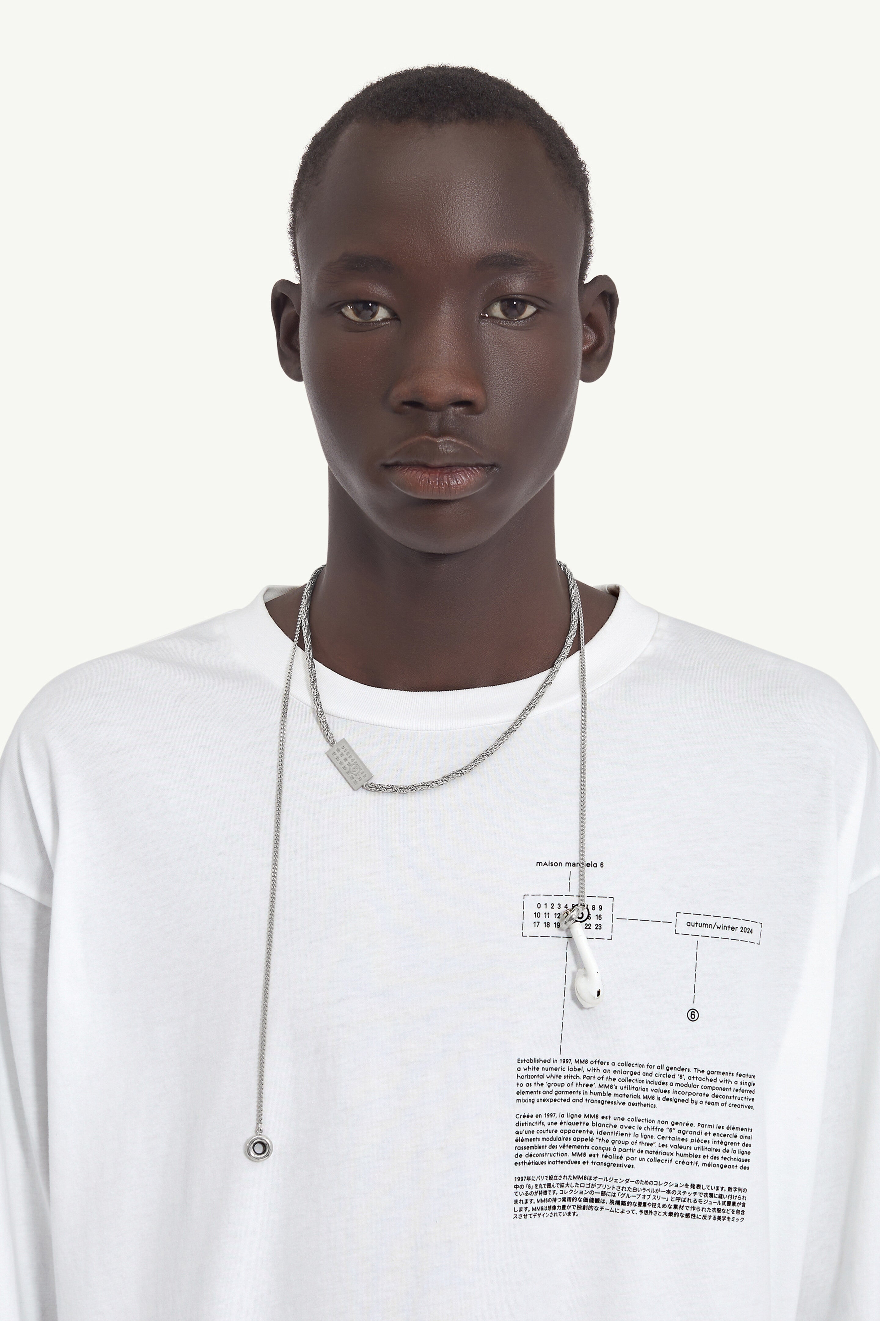 Embossed Numeric Necklace M