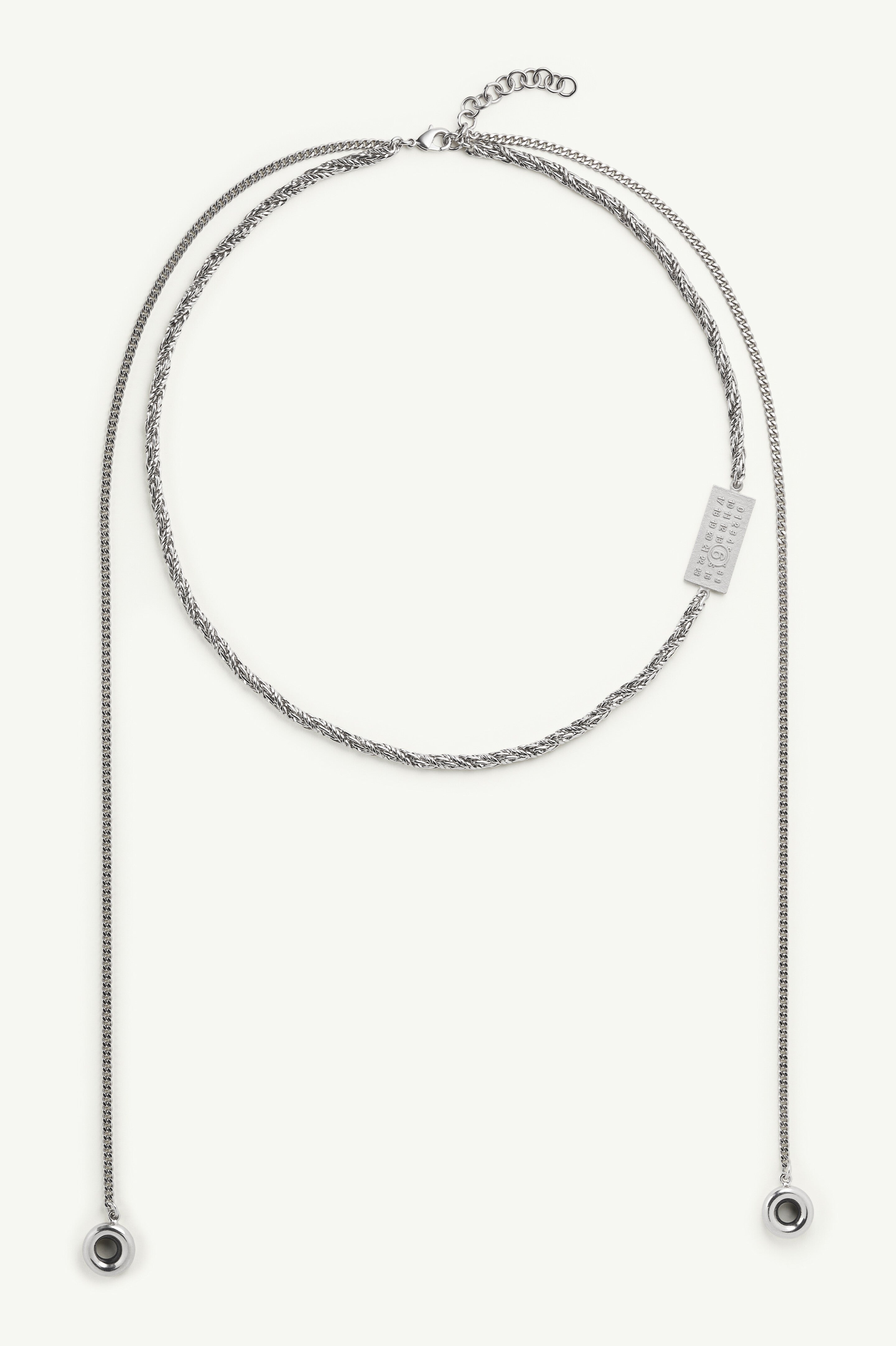 Embossed Numeric Necklace W