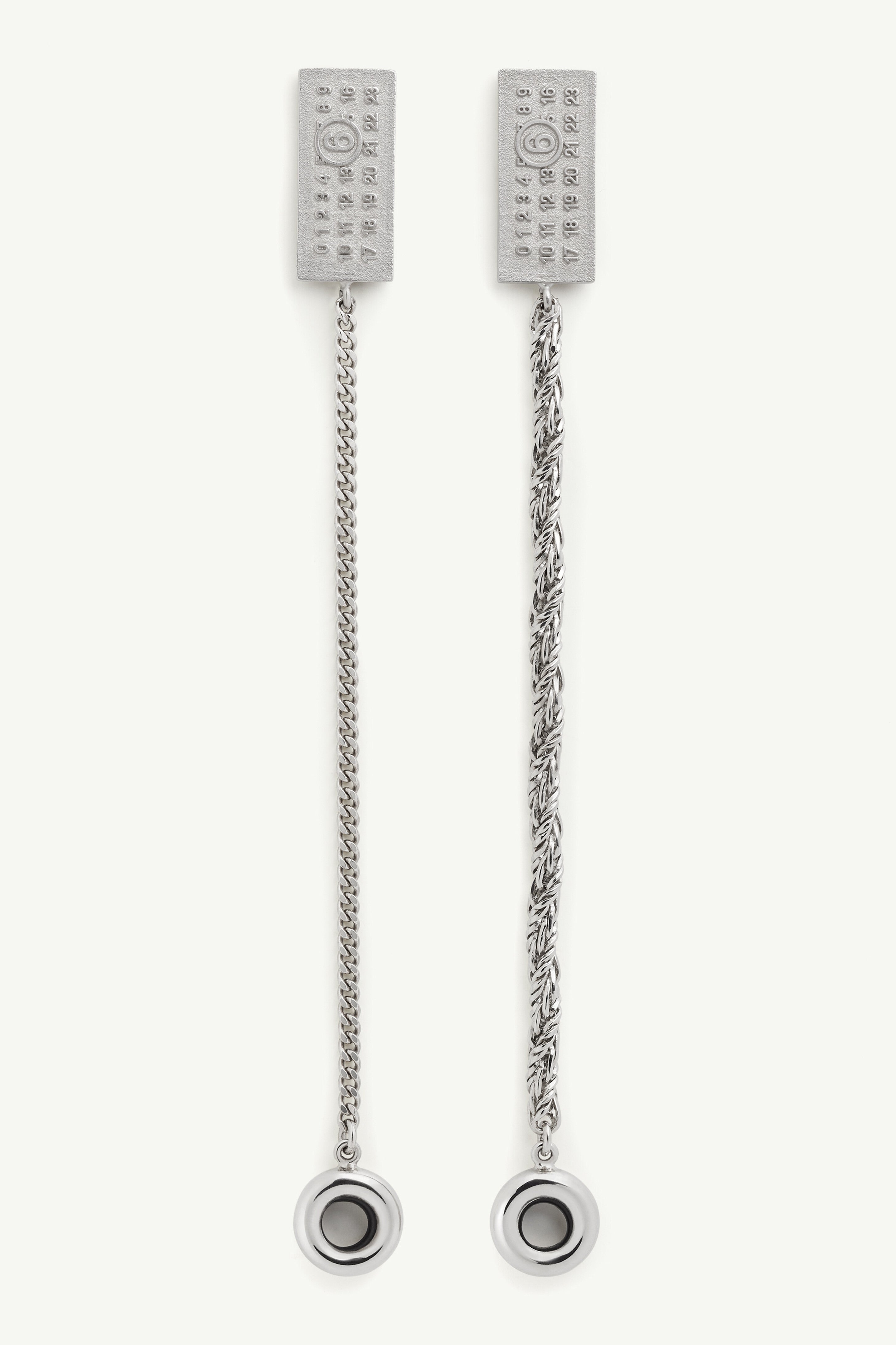 Embossed Numeric Earrings W