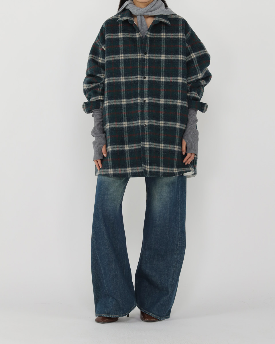 Checkered Loose Coat TMO25AWCO01GCH