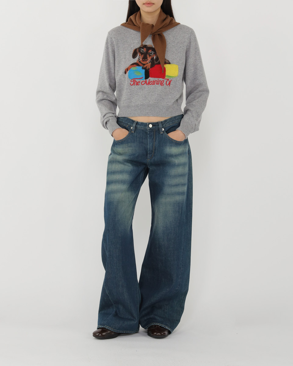 High-Waist Slim Sweater TMO25AWKN06LGR