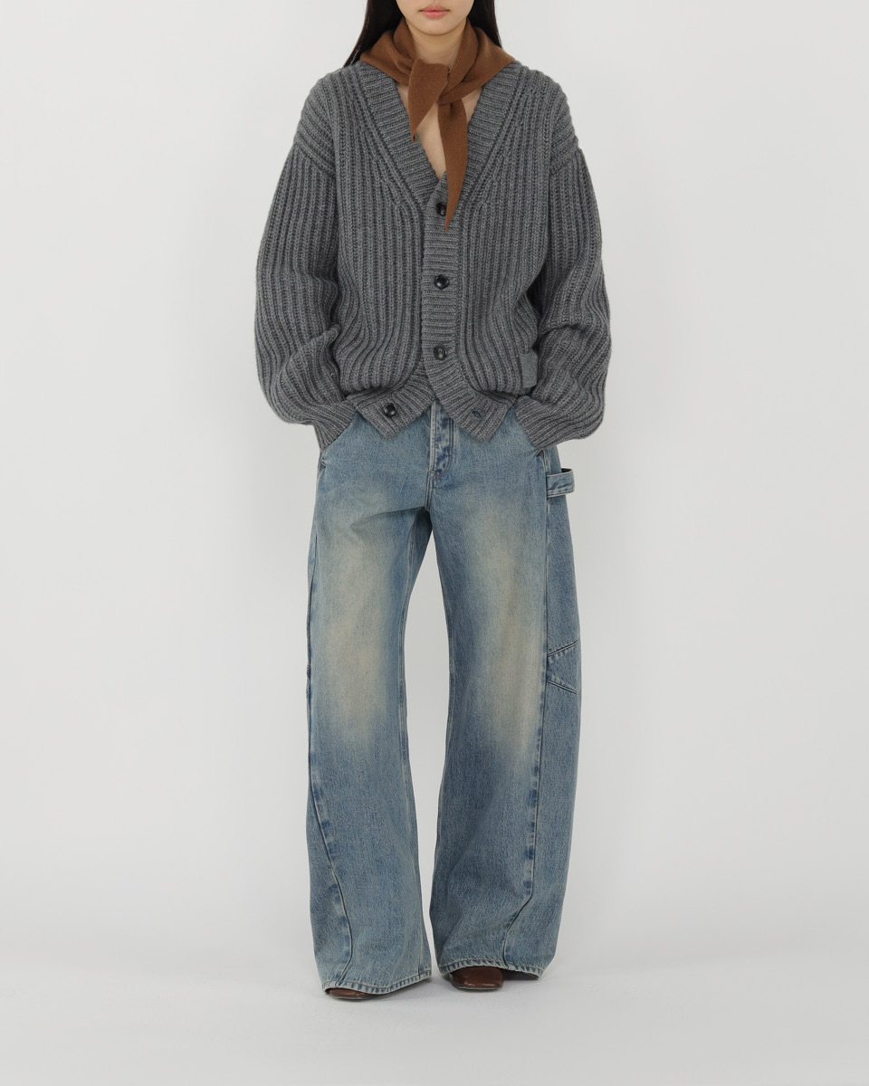 Textured Cardigan TMO25AWKN07GRY