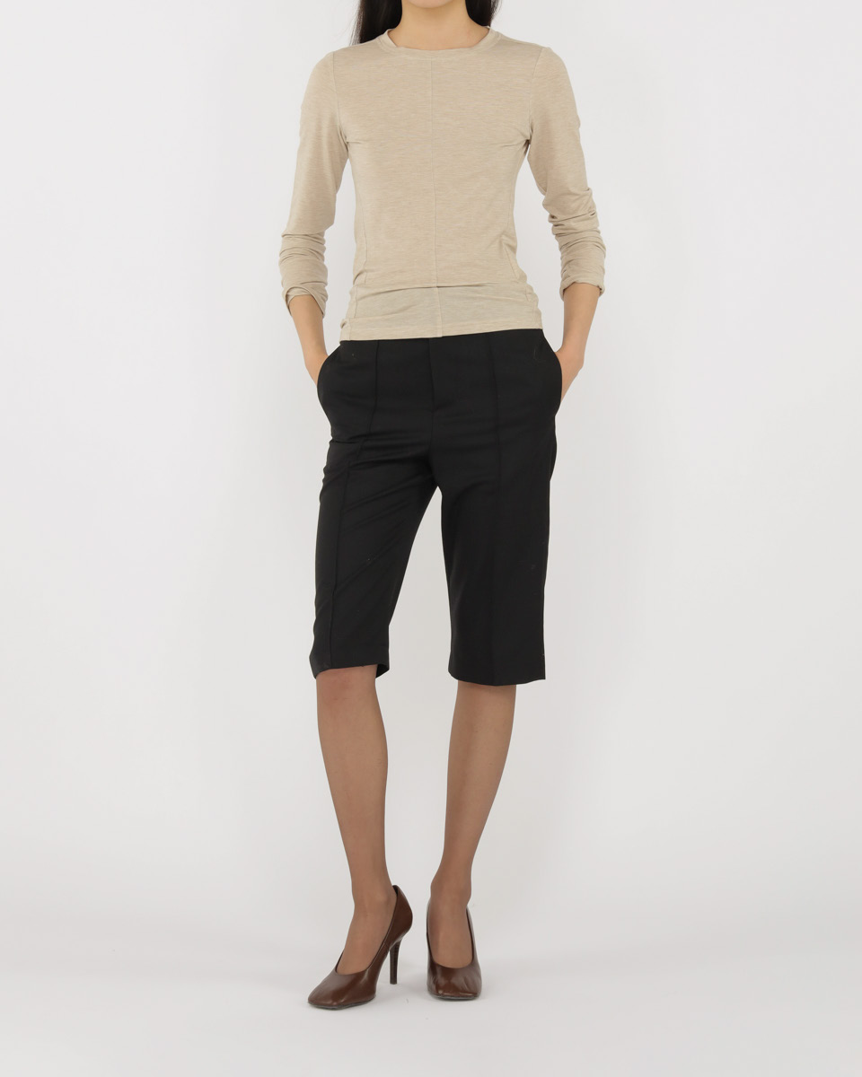 Slim Round Neck Long Sleeve T-Shirt TMO25AWLT02APT