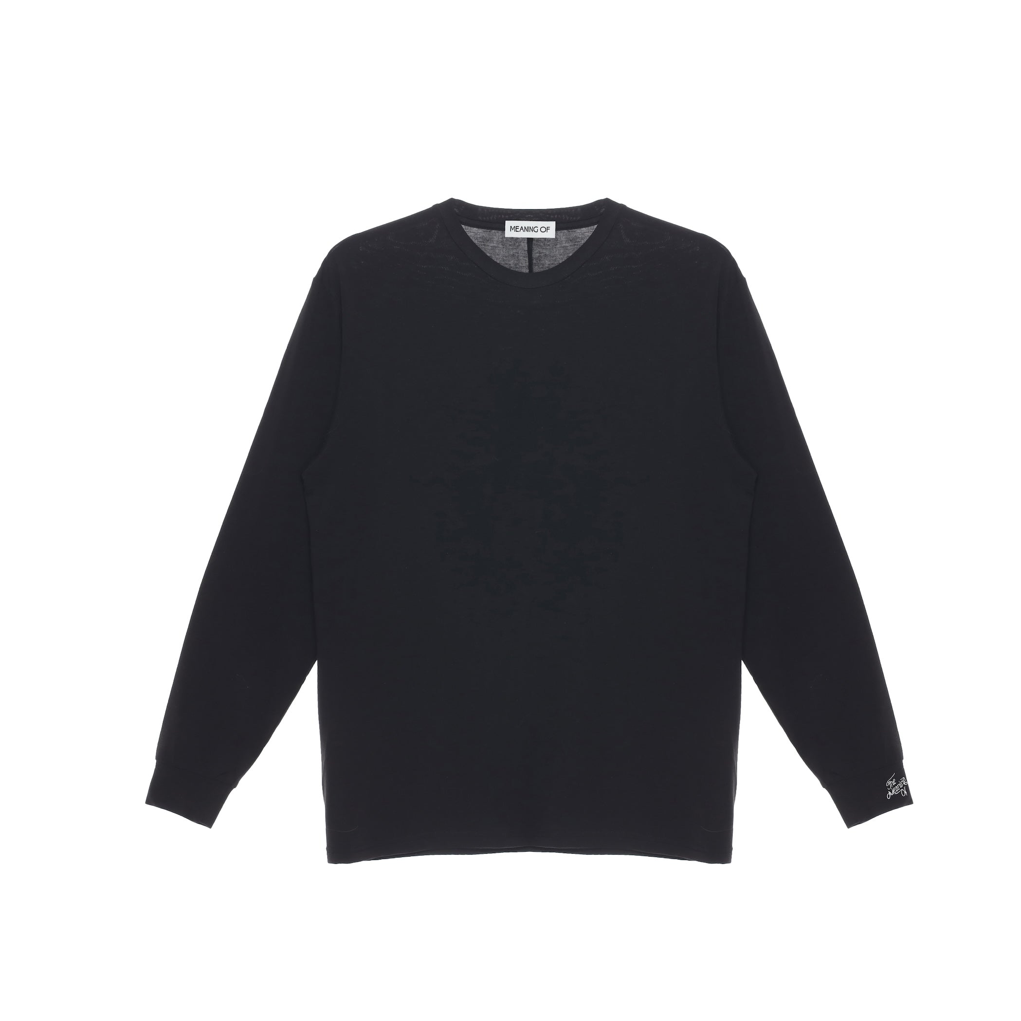 Oversize Round Neck Long Sleeve T-Shirt TMO25AWLT03BLK